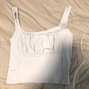 Light blue peasant top